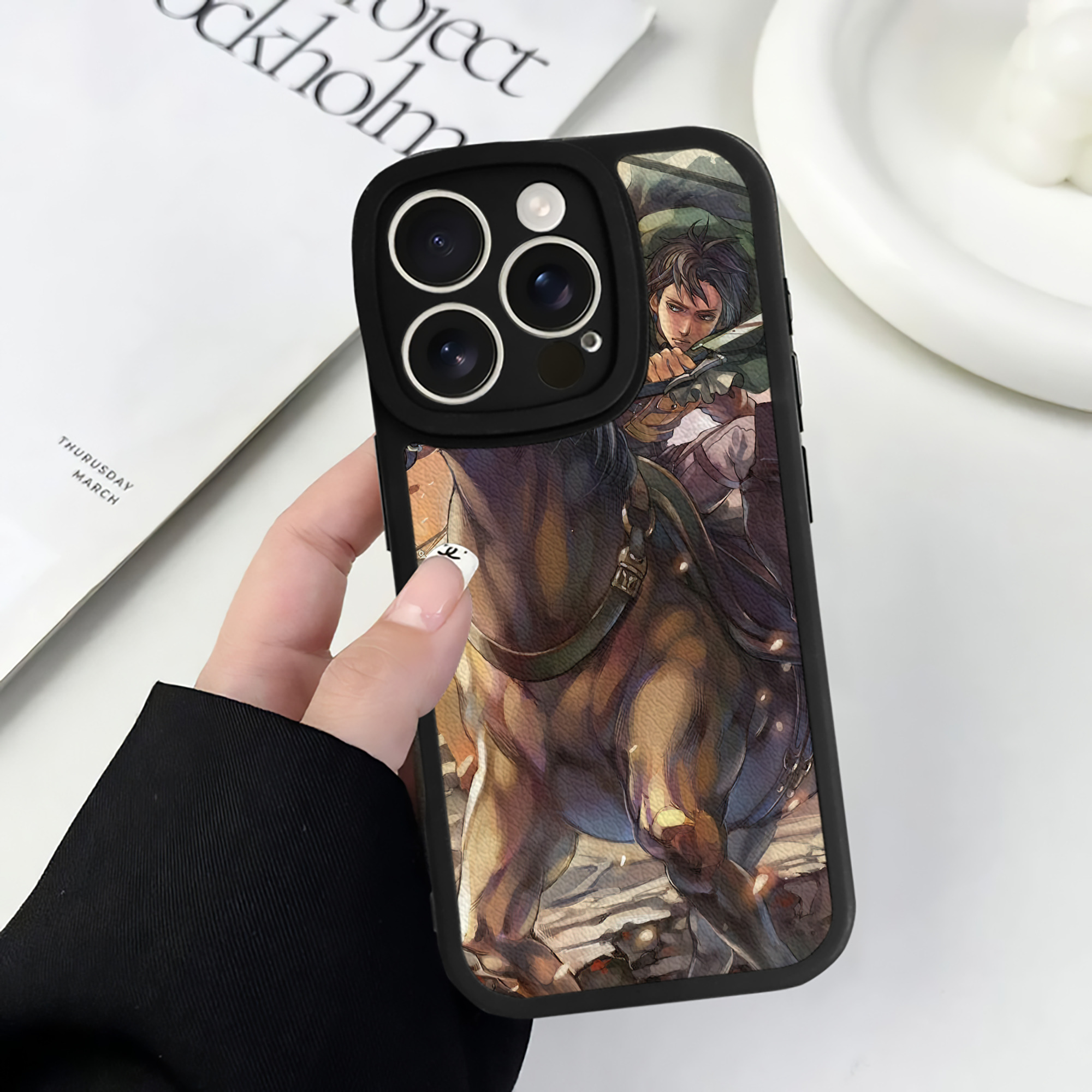 （画像用） 進撃の巨人 Attack on Titan 【iPhone 16シリーズ対応】シリコンスマホケース（レザー調） 材質：シリコン